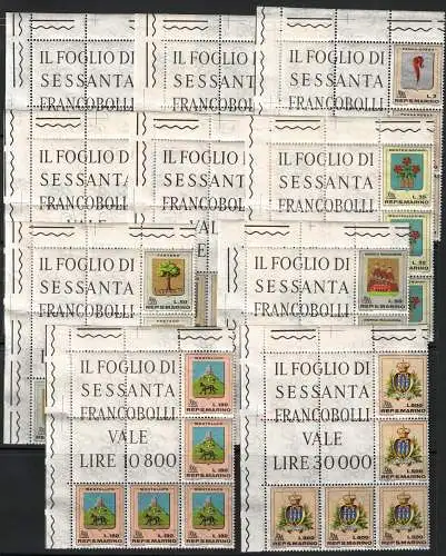 1968 San Marino, Eckblock, Wappen # 46/65, postfrisch, postfrisch **