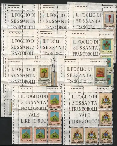 1968 San Marino, Eckblock, Wappen # 46/65, postfrisch, postfrisch **