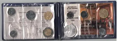 1990 Republik San Marino, Divisionsmünzen, FDC