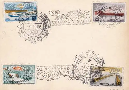 1956 VII Olympische Winterspiele - Cortina d'Ampezzo SCHLIESSUNG STORNIERUNG