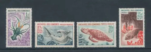 1966 Komoren - Yvert Katalog Nr. 35/38 - Meeresfauna und -flora - 4 Werte - postfrisch **