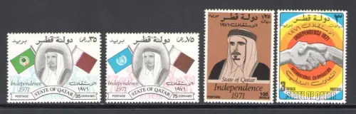 1972 QATAR, SG Nr. 386/89 - Unabhängigkeit - postfrisch **