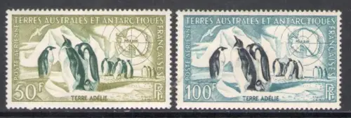 1956 TAAF - Luftpost - Yvert Nr. 2/3 Fauna - postfrisch**