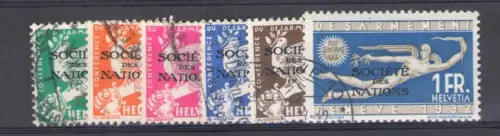 1932 SCHWEIZ, Societè des Nations - Nr. 78/83 - Gebraucht