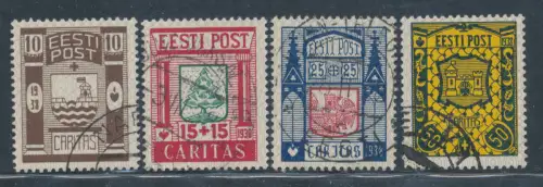1938 Estland - Nr. 154/57 Stadtwappen - gebraucht