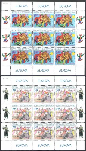 2002 EUROPA CEPT, Bosnien und Herzegowina Kroatien Nr. 2 Kleinblätter - postfrisch **