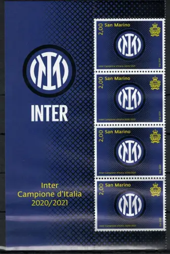 2021 San Marino, Figurierter Eckblock Inter # 254 - MNH **