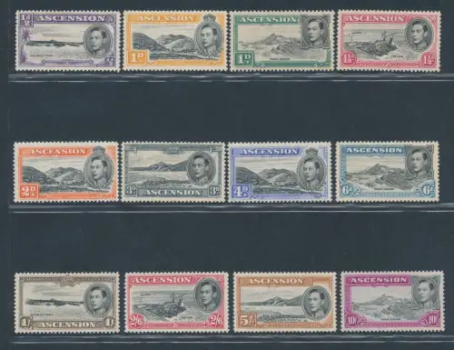1938-53 ASCENSION, SG 38/47, gezackt 13 - MH*