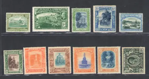 1919-21 JAMAIKA - Stanley Gibbons Nr. 78/89 - MH* ( Nr. 79 fehlt )