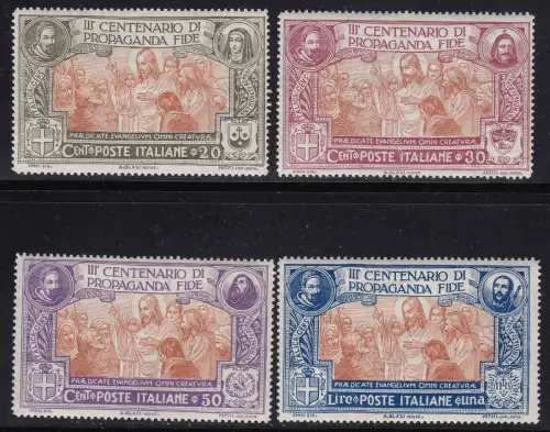 1923 Italia, Nr. 131/134 Propaganda Fide, Serie mit 4 Werten, postfrisch**