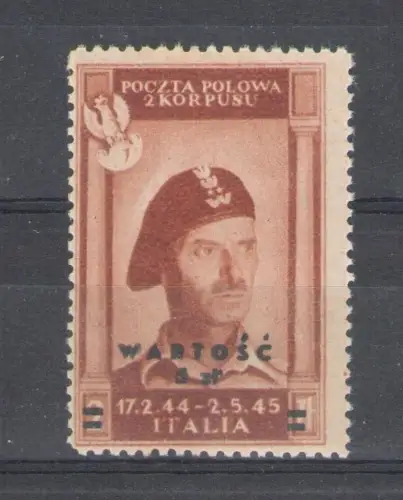1946 POLNISCHES KORPS, Luftpost Nr. 1 General Anders MNH/**
