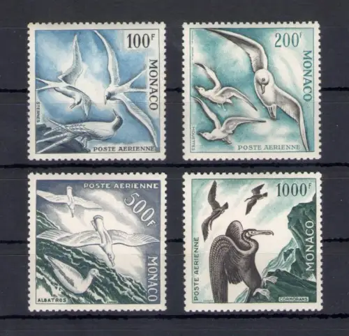1955 MONACO, Vögel - Vögel, Luftpost Nr. 55/58 - 4 Werte - postfrisch **