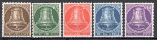 1953 Deutschland - Berlin - Typ A mit Flügel in der Mitte - Yvert Nr. 87-91 - postfrisch **