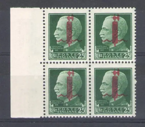 1944 Italienische Sozialrepubblica, Nr. 490, Aufdruck Rotes Band, postfrisch **