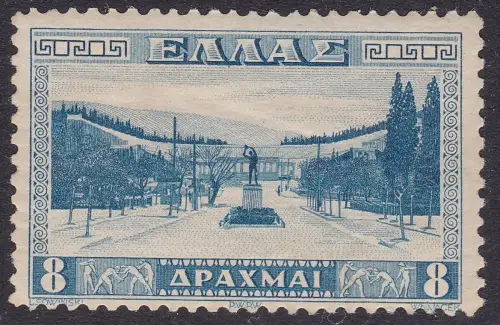 1934 Griechenland, Nr. 404 8d. hellblau MNH** - signiert
