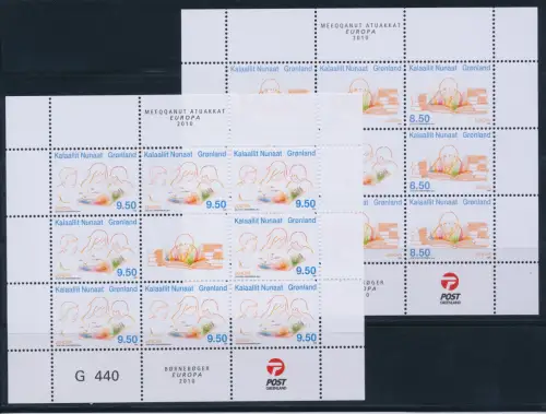 2010 EUROPA CEPT, Grönland, 2 Kleinblätter à 8 Kinderbücher postfrisch **