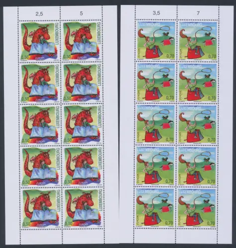 2010 EUROPA CEPT Luxemburg 2 Kleinblätter à 10 Kinderbücher postfrisch **