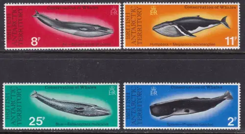 1977 BRITISCHE ANTARKTIS - Wale - Yvert Nr. 64/67 MNH/**