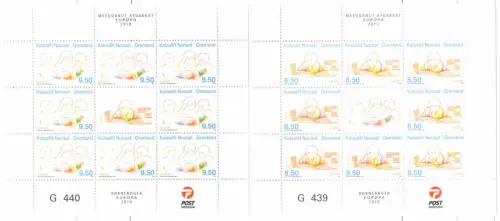 2010 EUROPA CEPT Grönland, 2 Kleinblätter à 8 Kinderbücher postfrisch **