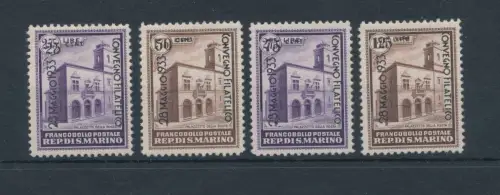1933 SAN MARINO, Philatelistischer Kongress von San Marino, Nr. 176-179 - postfrisch **