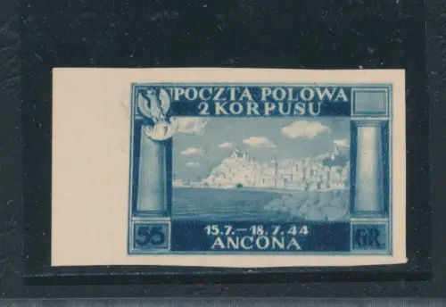 1946 POLNISCHES KORPS, Nr. 6b, 55 g. rotbraun, NEU OHNE GUMMI, (*) Blond zertifiziert