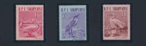 1961 ALBANIEN, Fauna - Vögel, Nr. 630/32 - postfrisch**