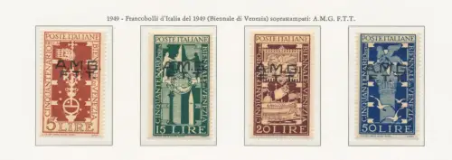 1949 TRIEST A - Biennale von Venedig, Die komplette Serie, Nr. 35/38, postfrisch**