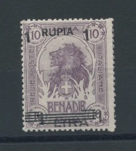 1923 SOMALIA, Nr. 44Dc, Löwe überdruckt, Sorte stark nach links verschoben, postfrisch**