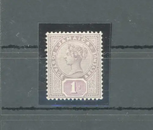 1889-91 JAMAIKA - Queen Victoria - Stanley Gibbons Nr. 27 - 1d. lila und lila - Wasserzeichen Krone CA - POSTFRISCH**