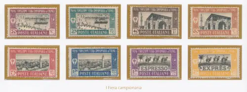 1927 LIBYEN, 1 Messe von Tripolis Nr. 66/71 + Espressi 14/15 - MNH **