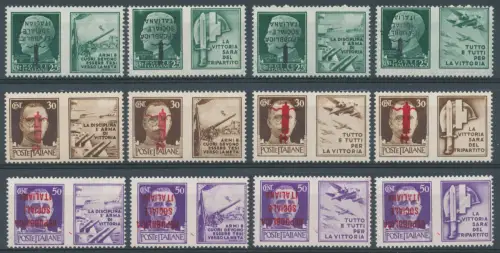 1944 Sozialrepublik, Kriegspropaganda # 25a/36a umgedrehter Aufdruck