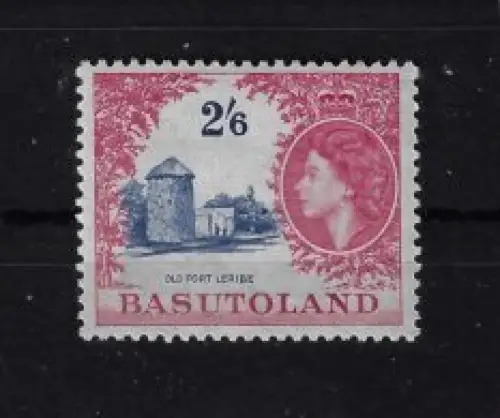 1954 Basutoland, SG # 51a Bright Ultramarine and Purpur-Lake, MNH **