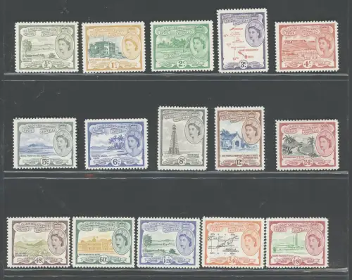 1954 St. Christopher Nevis Anguilla, Stanley Gibbons n. 106a/118, postfrisch**