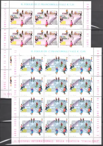 2008 Italien - Republik, Minifogli Italia 2009 2. Ausgabe, Sächsischer Katalog Nr. 23/24, postfrisch**
