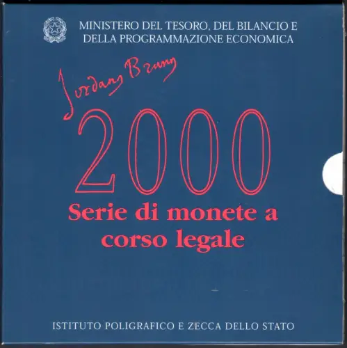 2000 Italien - Divisionsmünze kompletter Jahrgang FDC