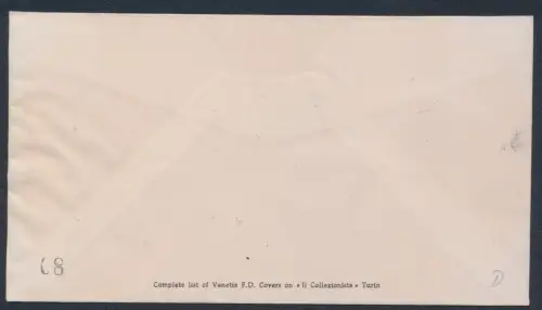 1951 Vatikan, Nr. 149/153, Chalcedon, Umschlag Venedig Nr. 118 nicht gereist