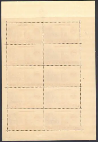 1946 SAN MARINO, Kleinbogen UNRRA, Nr. 6 - Wunderschön ohne Falten - postfrisch **