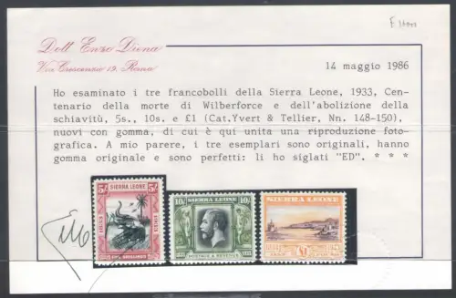 1933 Sierra Leone - Stanley Gibbons Nr. 168/80 - MH*