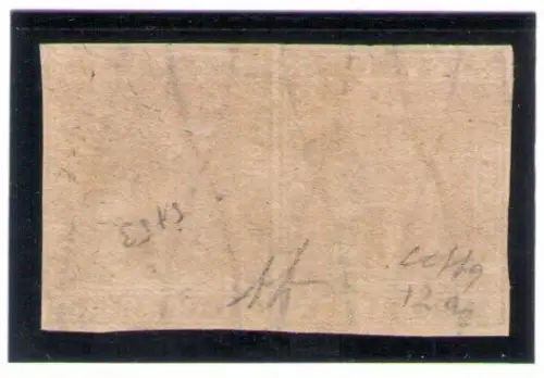 1857 TOSKANA, n. 12a 1 cr. hellkarmin PAAR GEBRAUCHT Abkürzung A.Diena - Kleber