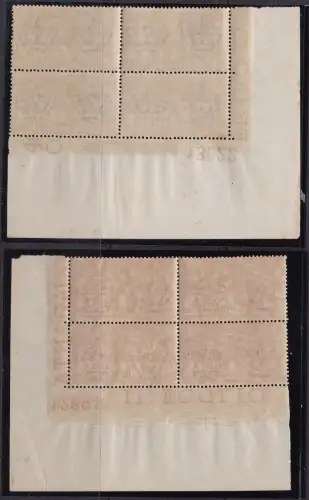 1925 Königreich Italien, Luftpost 8/9 MNH / ** BLÖCKE MIT TISCHNUMMERN, SEHR GUTE QUALITÄT