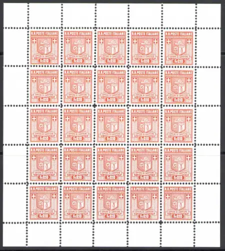 1944 Champion, Autonome Ausgabe, Nr. 1a/5a dentellati 11 1/2 MNH**