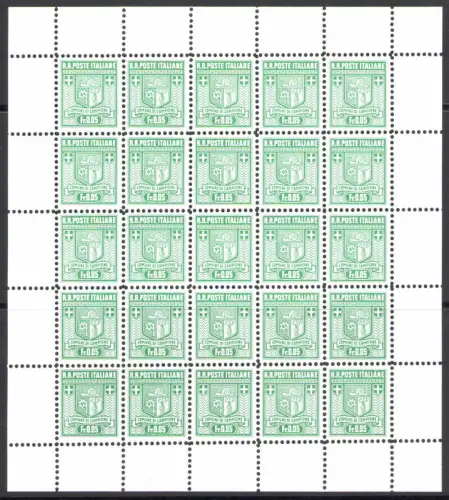 1944 Champion, Autonome Ausgabe, Nr. 1a/5a dentellati 11 1/2 MNH**
