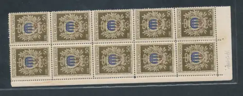 1946 SAN MARINO, Minifoglio Pro Opere Assistance, Nr. 7 - SEHR GUTE QUALITÄT - POSTFRISCH ** Zertifikat Cilio - Signaturen Giulio Bolaffi