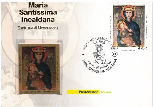 2006 Italia, Folder, Maria Santissima Incaldana # 128, MNH **