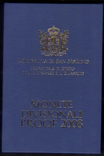 2008 San Marino, Divisionali, 8 Werte, PP - Spiegelfund