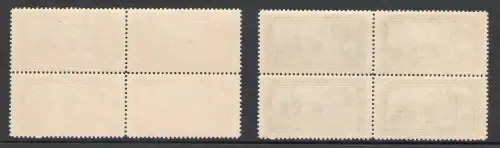 1932 San Marino - 50. Todestag von Garibaldi - Sachsen Nr. 168-75 - Komplette Serie 8 Werte - Viererblöcke - postfrisch ** - Sehr gut zentriert