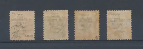 1922 Italien - Königreich, 9. Italienischer Philatelistischer Kongress Nr. 123/126 (mit 124b) - Triest - MNH** - Raybaudi Zertifikat