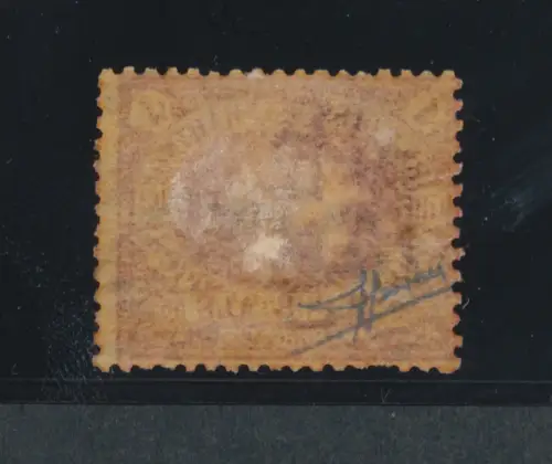 1892-94 San Marino, # 20, 1 Lira karmin auf gelb, gebraucht