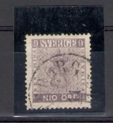 1858 Schweden - Nr. 7 - 9 oder braunes Violett - gebraucht