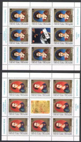 1996 EUROPA CEPT - Kroatien Krajina Nr. 54/55 - 2 Kleinblätter - postfrisch **